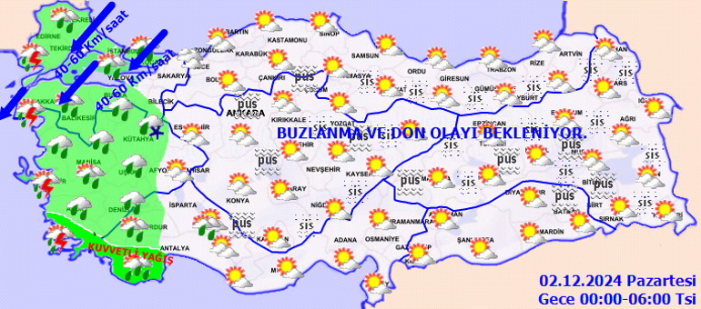 Son dakika hava durumu tahminleri il il yayınlandı... Bugün (2 Aralık) hava nasıl olacak Yeni haftada İstanbula kar yağacak mı