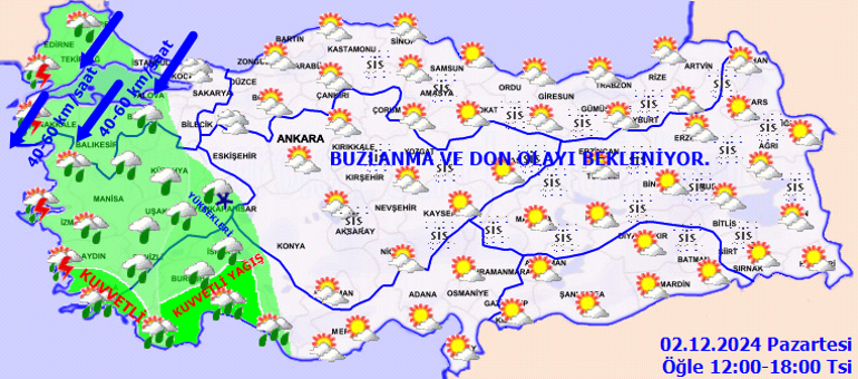 Son dakika hava durumu tahminleri il il yayınlandı... Bugün (2 Aralık) hava nasıl olacak Yeni haftada İstanbula kar yağacak mı