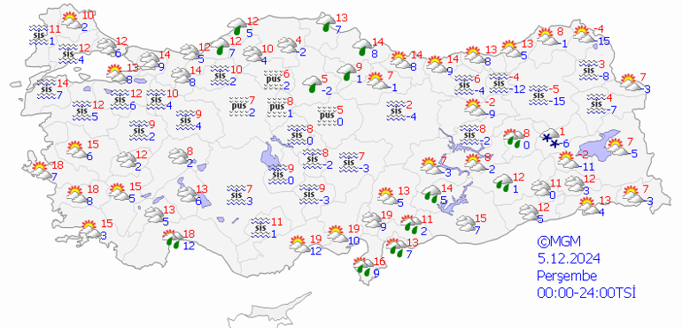 Hava durumu tahminleri il il 5 Aralık 2024 | Bugün hava nasıl olacak Yağmur yağacak mı Meteorolojiden son dakika uyarı... Hafta sonuna dikkat