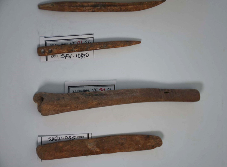 8 bin 500 yıl öncesine ait kemik aletler bulundu