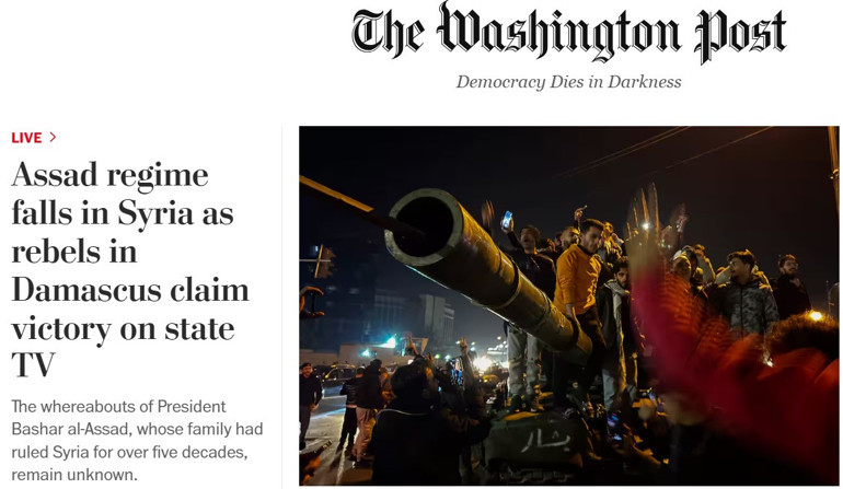 Suriyede yaşanan gelişme, dünya basınına bomba gibi düştü