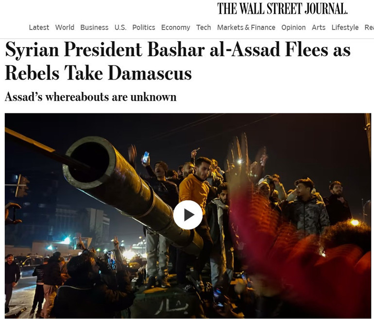 Suriyede yaşanan gelişme, dünya basınına bomba gibi düştü