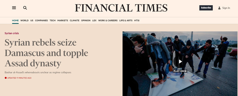 Suriyede yaşanan gelişme, dünya basınına bomba gibi düştü