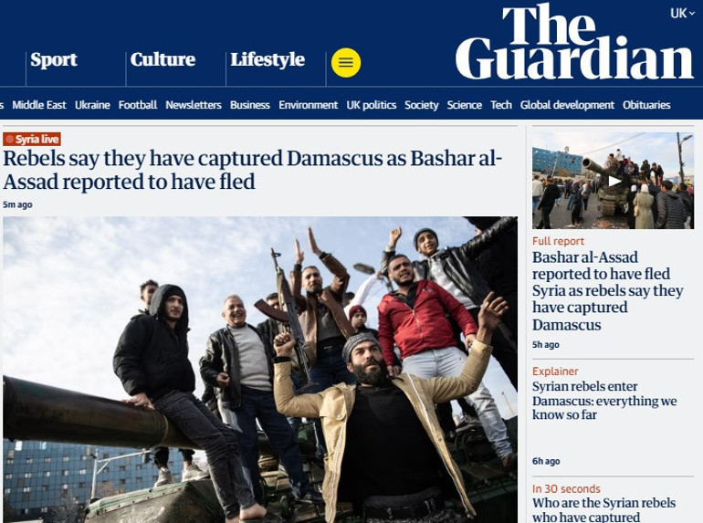 Suriyede yaşanan gelişme, dünya basınına bomba gibi düştü