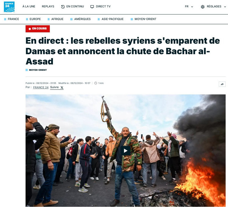 Suriyede yaşanan gelişme, dünya basınına bomba gibi düştü