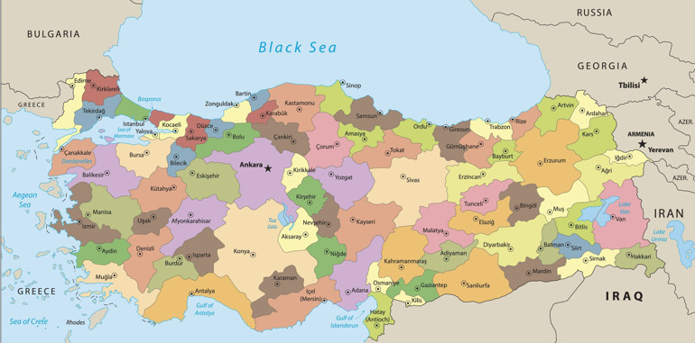 Türkiye Haritası Detaylı 2025 (Büyük & Renkli Çizimi): Türkiye Siyasi - Fiziki Haritası || İller, Bölgeler, Göller ve Türkiyenin 81 İl Haritası