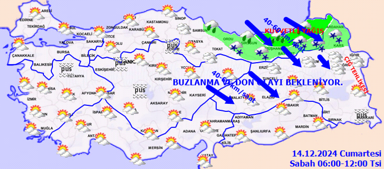 Hava durumu tahminleri il il yayınlandı | Bugün (14 Aralık) hava nasıl olacak Hafta sonu yağmur ve kar var mı Meteorolojiden İstanbul ve birçok ile son dakika uyarı