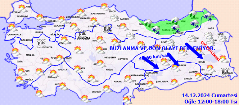 Hava durumu tahminleri il il yayınlandı | Bugün (14 Aralık) hava nasıl olacak Hafta sonu yağmur ve kar var mı Meteorolojiden İstanbul ve birçok ile son dakika uyarı
