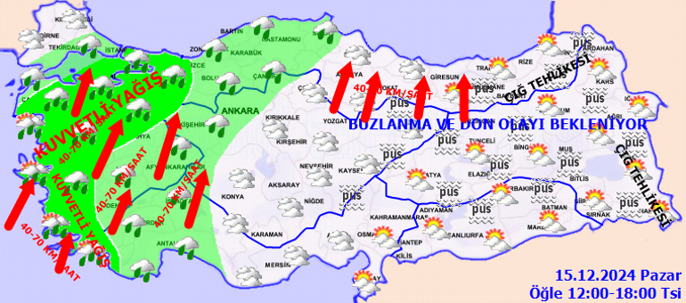 SON DAKİKA SAĞANAK YAĞIŞ UYARISI | Bugün (15 Aralık) hava nasıl olacak Pazar günü İstanbulda yağmur var mı Meteoroloji il il hava durumu raporu