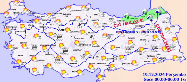 HAVA DURUMU TAHMİNLERİ İL İL | Bugün (19 Aralık) hava nasıl olacak İstanbulda yağmur var mı Meteorolojiden son dakika kar yağışı uyarısı