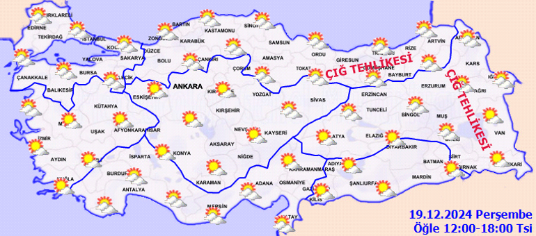 HAVA DURUMU TAHMİNLERİ İL İL | Bugün (19 Aralık) hava nasıl olacak İstanbulda yağmur var mı Meteorolojiden son dakika kar yağışı uyarısı