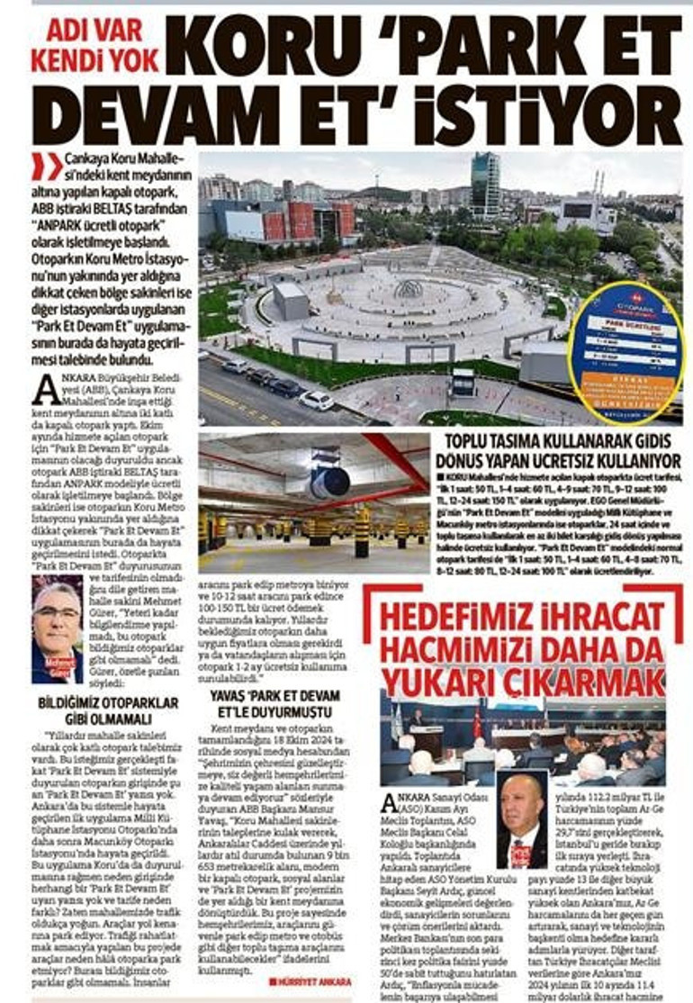 Koru’ya ‘Park Et Devam Et’ geldi