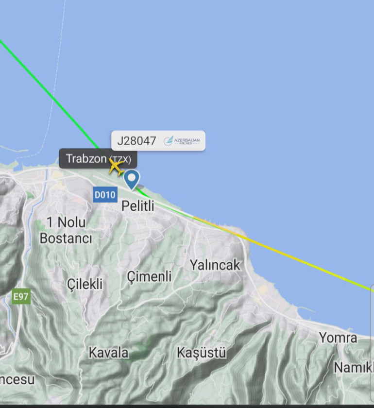 Kazakistanda düşen uçak, 3 gün önce Trabzon Havalimanı’na pas geçerek inmiş