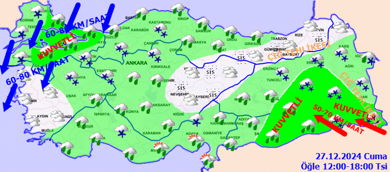 SON DAKİKA HAVA DURUMU UYARISI | Bugün (27 Aralık) hava nasıl olacak İstanbula kar ne zaman yağacak, yağacak mı Meteoroloji il il hava durumu tahminleri