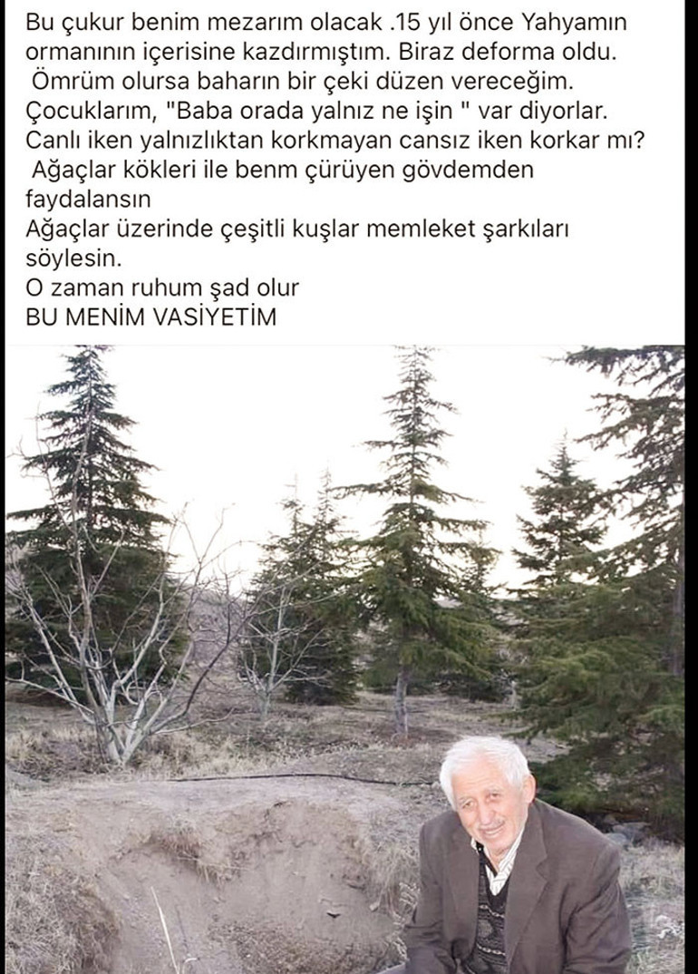 Dualarımız ‘Orman Dede’ için... Kendi mezarının şiirini yazdı şimdi ölümle yaşam arasında