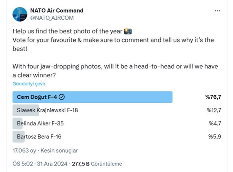 Gurur veren kare: NATOnun düzenlediği yarışmada Türk fotoğrafçının F-4 fotoğrafı 2024ün en iyisi seçildi
