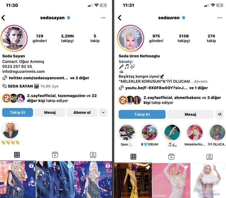 Ünlülerin Instagram dellenmeleri