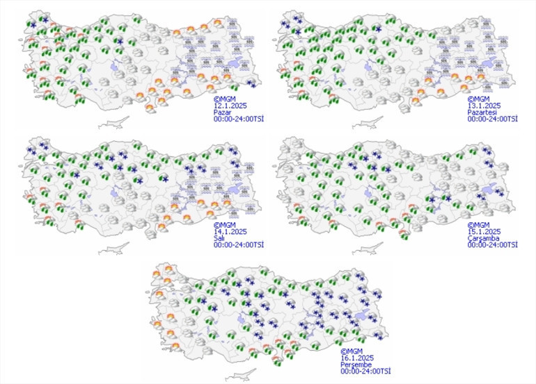 SON DAKİKA HAVA DURUMU TAHMİNLERİ İL İL | Yeni haftada İstanbula kar yağacak mı Bugün (13 Ocak) hava nasıl olacak Meteorolojiden birçok ile uyarı