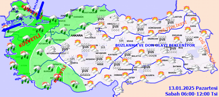 SON DAKİKA HAVA DURUMU TAHMİNLERİ İL İL | Yeni haftada İstanbula kar yağacak mı Bugün (13 Ocak) hava nasıl olacak Meteorolojiden birçok ile uyarı