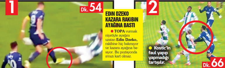 Dzeko’nun hareketi kırmızı kart değil ama 2 penaltı atlandı