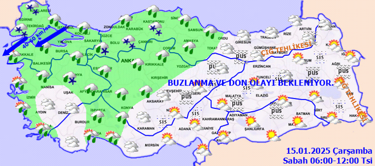 SON DAKİKA HAVA DURUMU TAHMİNLERİ İL İL | Bugün (15 Ocak) hava nasıl olacak, kar yağacak mı Kar İstanbulun kapısında: Meteorolojiden Kırklareli ve Edirneye yeni uyarı