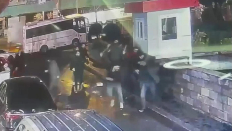 Maslakta rezidans inşaatında 1 kişinin öldüğü kavga kamerada