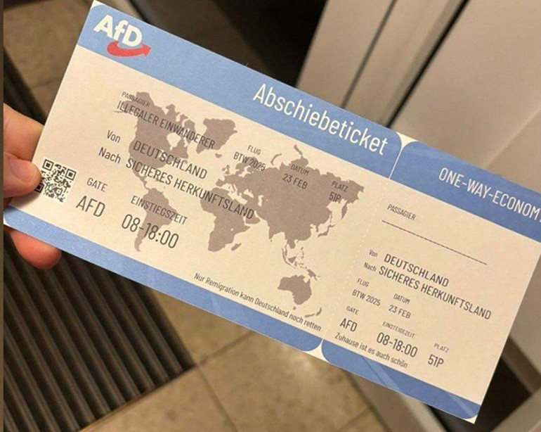 Göçmen biletine protesto