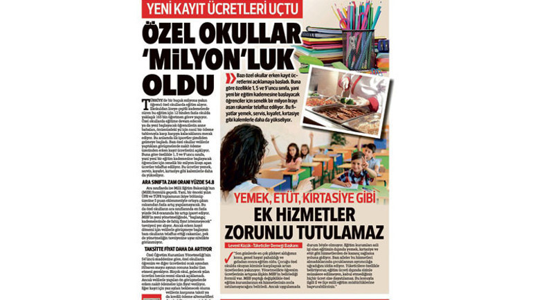 Özel okullara fahiş fiyat soruşturması