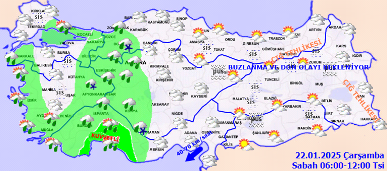 Bugün (22 Ocak) hava nasıl olacak Bugün yağmur ya da kar var mı Meteorolojiden İstanbul ve birçok ile uyarı