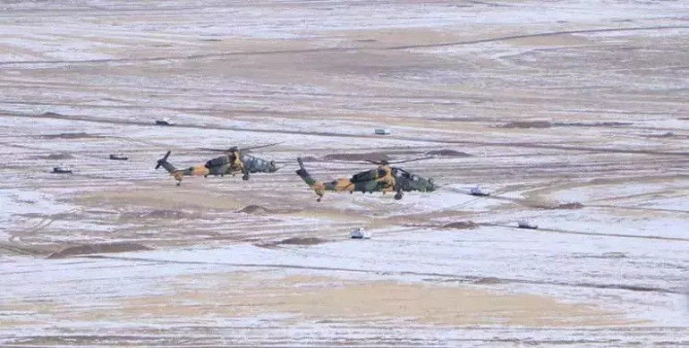 Karsta eksi 18 derecede Kış Tatbikatı-2025