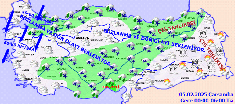 SON DAKİKA HAVA DURUMU TAHMİNLERİ İL İL | Bugün (5 Şubat) hava nasıl olacak İstanbula kar ve yağmur yağacak mı Kar alarmı verildi Meteorolojiden Sibirya soğukları uyarısı...