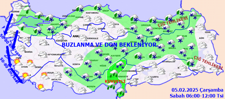 SON DAKİKA HAVA DURUMU TAHMİNLERİ İL İL | Bugün (5 Şubat) hava nasıl olacak İstanbula kar ve yağmur yağacak mı Kar alarmı verildi Meteorolojiden Sibirya soğukları uyarısı...
