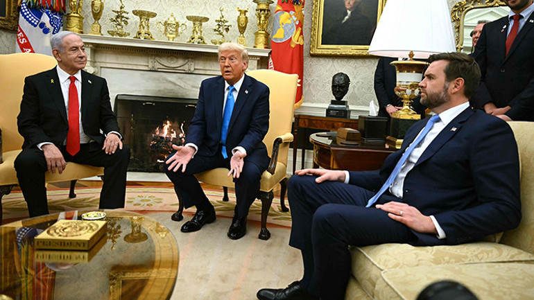 Son dakika haberi... Netanyahu ile görüşen Trump: Filistinliler Gazzeden çıkmalı