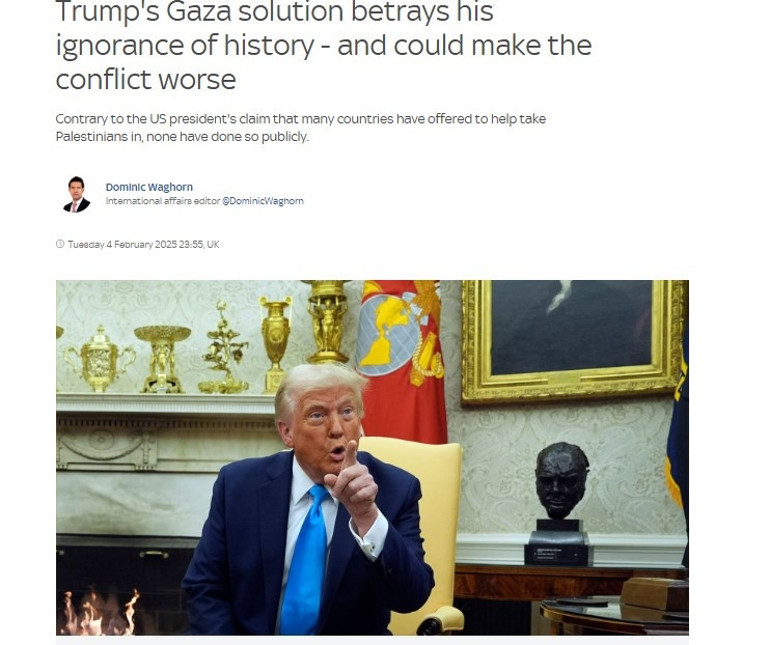 Tüm dünya şokta... Trump: ABD, Gazze Şeridini devralacak, Filistinliler Gazzeden çıkmalı Dünyanın dört bir yanından tepki yağıyor...