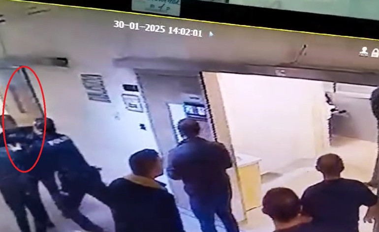 Sağlık kontrolüne getirilen yükümlüyü kaçırmaya çalıştılar: O anlar kamerada