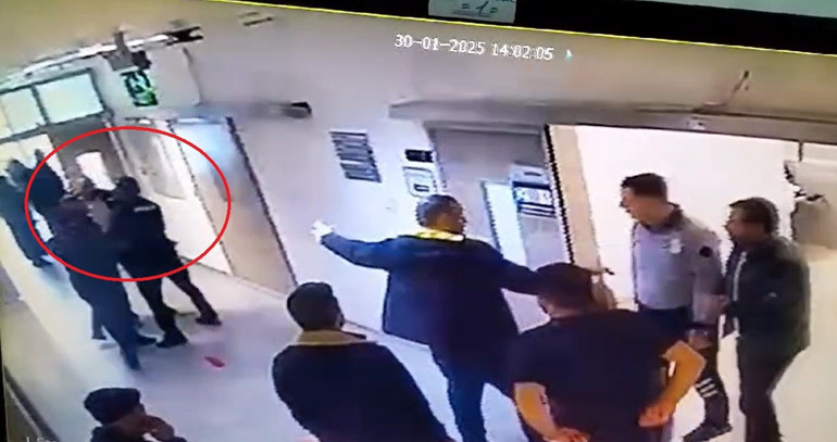Sağlık kontrolüne getirilen yükümlüyü kaçırmaya çalıştılar: O anlar kamerada