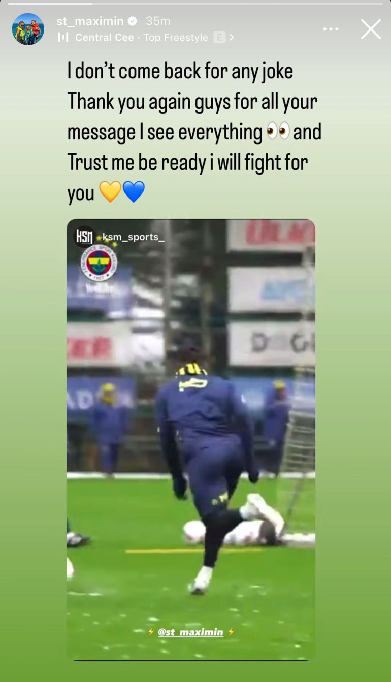 Napoliye transferi iptal olmuştu... Allan-Saint Maximinden paylaşım geldi