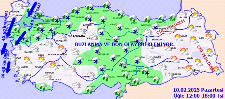 SON DAKİKA HAVA DURUMU TAHMİNLERİ İL İL 10 ŞUBAT | İstanbula kar yağacak mı, bugün hava nasıl olacak İstanbula kar ne zaman yağacak Meteoroloji ve AKOMdan yeni hafta için uyarı