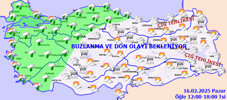 SON DAKİKA HAVA DURUMU TAHMİNLERİ İL İL | Bugün (16 Şubat) hava nasıl olacak İstanbula ne zaman kar yağacak, kar yağacak mı Meteoroloji tarih verdi
