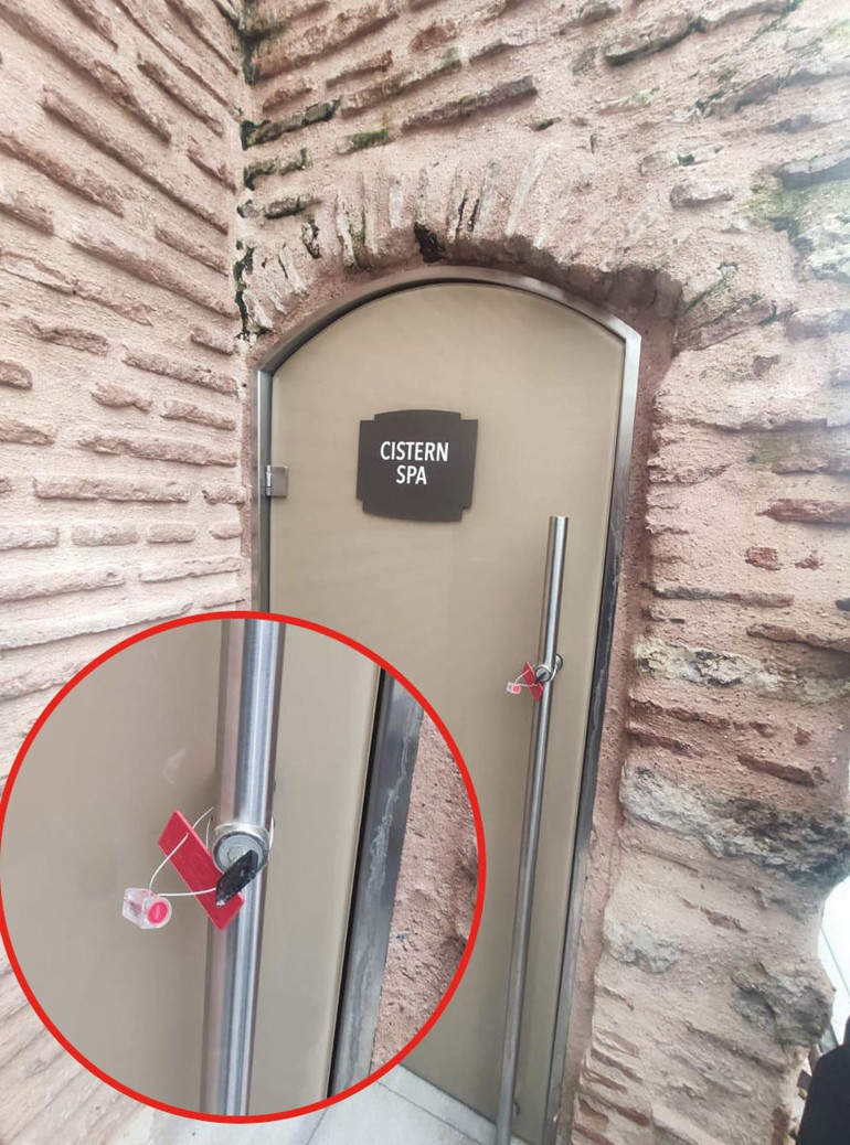 Tarihi sarnıçta ‘masaj’a mühür