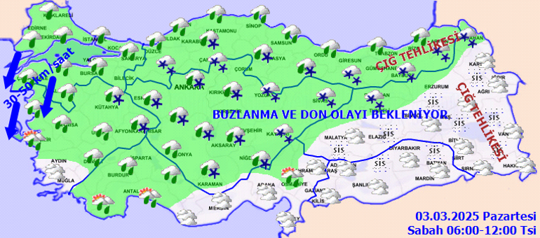 Hava durumu tahminleri il il 3 Mart 2025 | Yeni haftada hava nasıl olacak Bugün İstanbulda yağmur ve kar var mı Meteorolojiden son dakika kar uyarısı Sıcaklıklar düşüyor...
