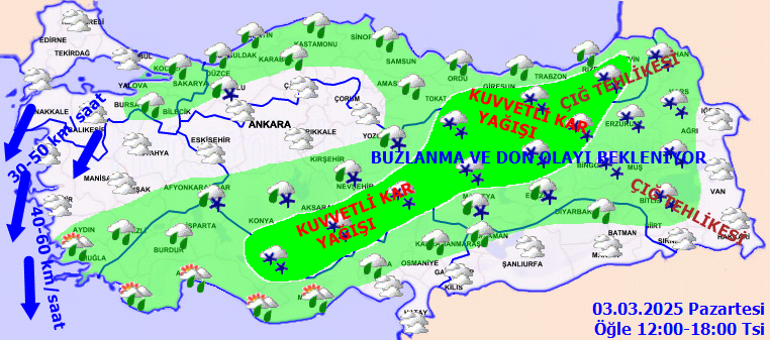 Hava durumu tahminleri il il 3 Mart 2025 | Yeni haftada hava nasıl olacak Bugün İstanbulda yağmur ve kar var mı Meteorolojiden son dakika kar uyarısı Sıcaklıklar düşüyor...