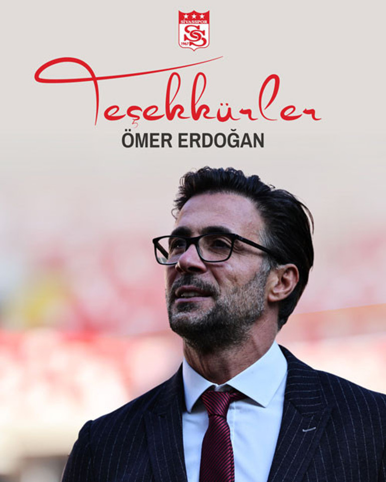 Sivasspor Ömer Erdoğan ile yollarını ayırdığını resmen açıkladı