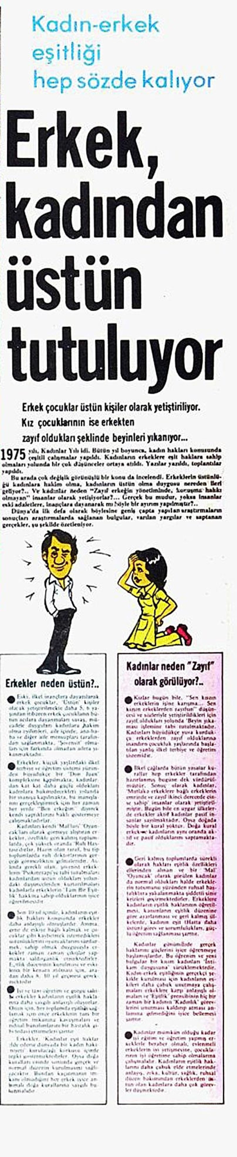 Eski sayfalarda Kadınlar Günü
