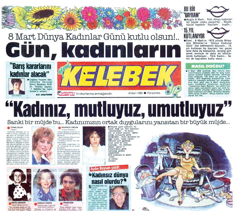 Eski sayfalarda Kadınlar Günü