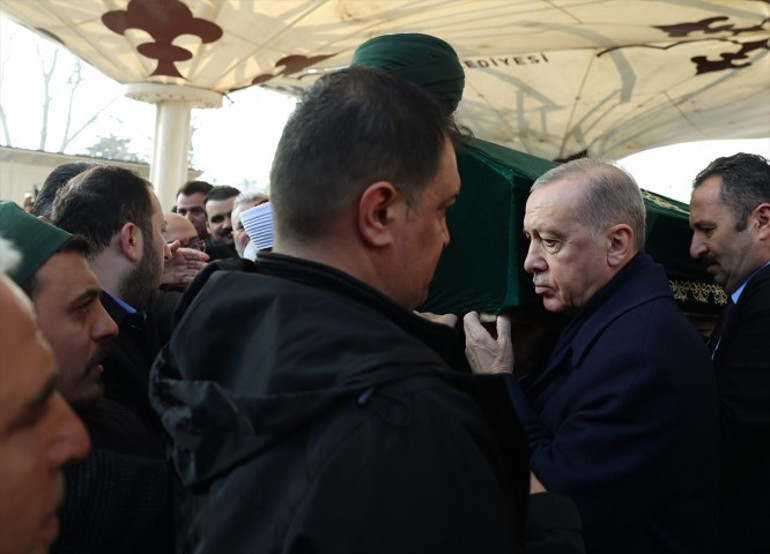 Cumhurbaşkanı Erdoğan, Kasım Yağcıoğlunun cenazesine katıldı