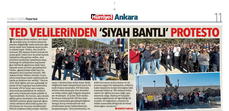 TED Ankara koleji yönetiminden o protestolara yanıt: Bir algı yanlışlığı var’