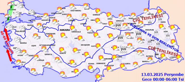 Son dakika hava durumu tahminleri il il || Bugün (13 Mart) hava nasıl olacak İstanbulda yağmur var mı Meteorolojiden Doğu Anadoluya sığ uyarısı