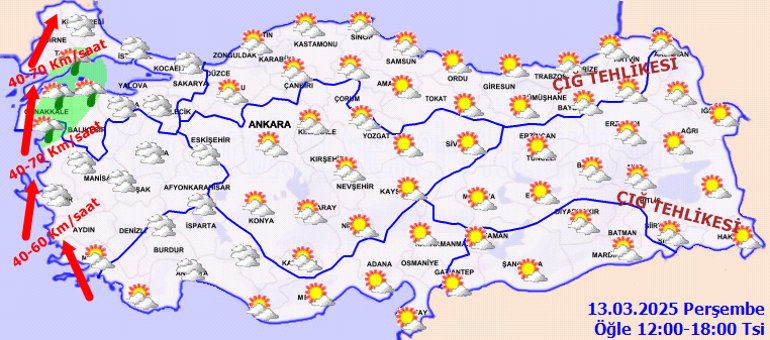 Son dakika hava durumu tahminleri il il || Bugün (13 Mart) hava nasıl olacak İstanbulda yağmur var mı Meteorolojiden Doğu Anadoluya sığ uyarısı