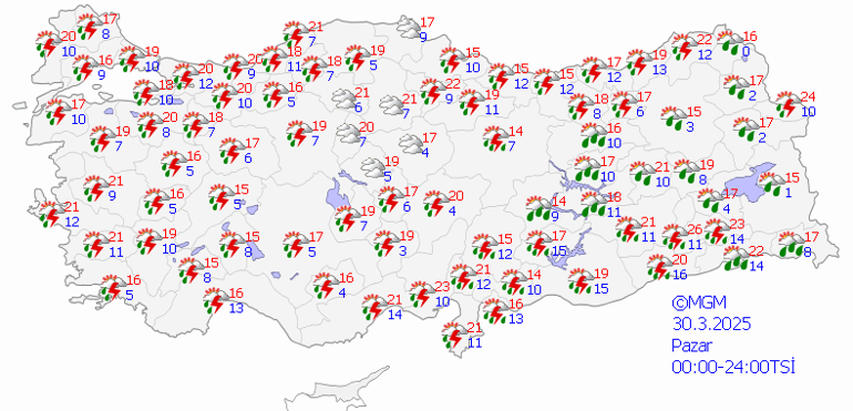 Bayramda hava nasıl olacak Bugün (30 Mart) yağmur yağacak mı, bayramın 1. günü hava soğuk mu Meteorolojiden son dakika uyarı Sıcaklıklar düşüyor...